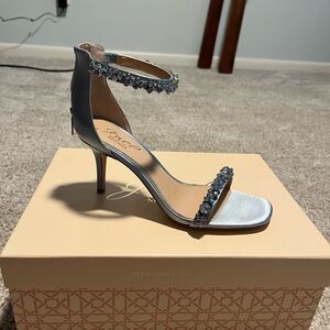 Bagley Mishka Blue Embellished Heels